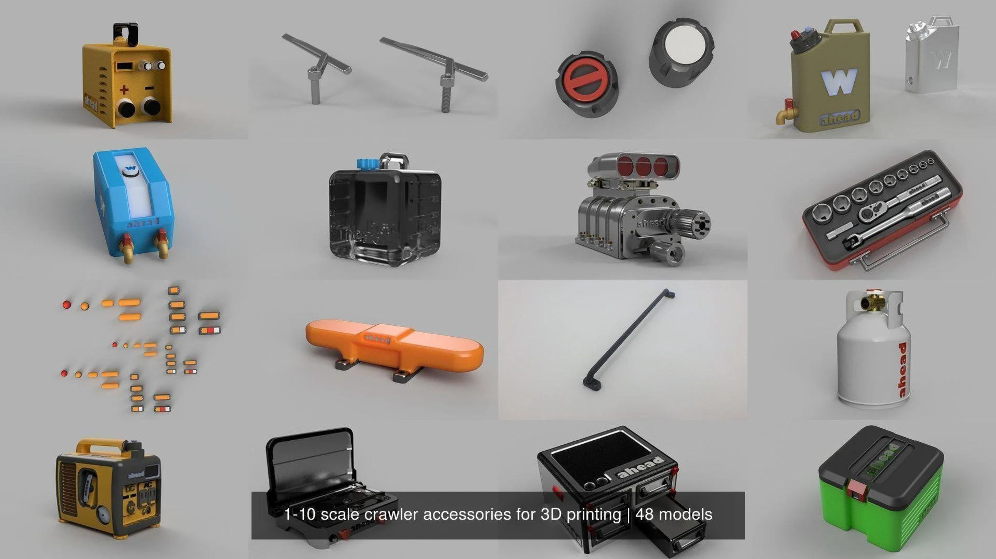 1/10 Scale RC Crawler Accessories Bundle